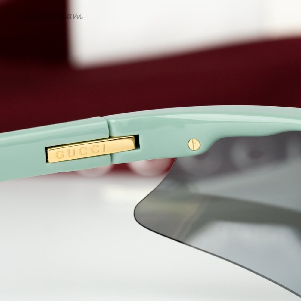 Gucci Men Sunglasses Green Silver Mirror Mask GG1774S 005 BRAND NEW - Picture 6 of 8